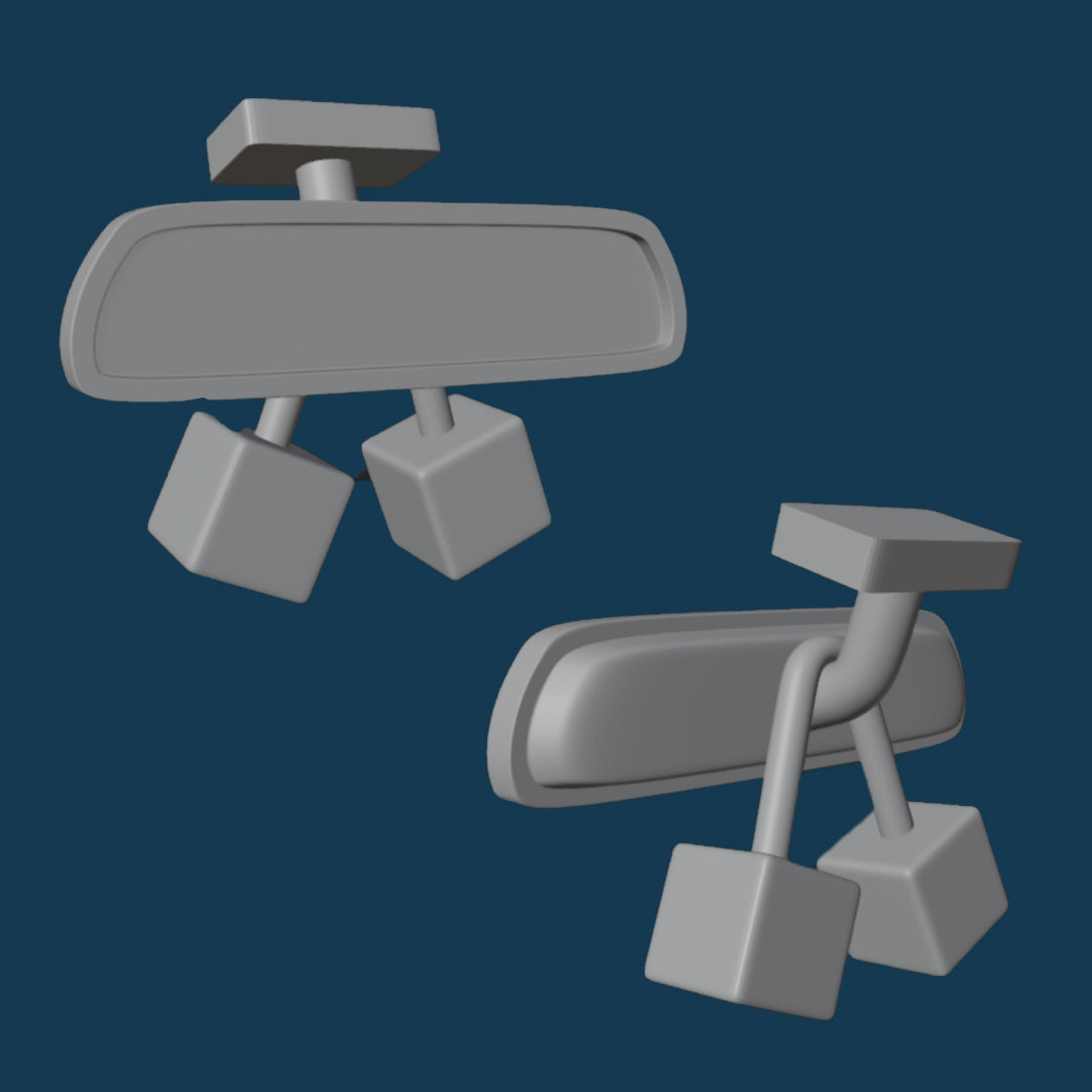 Rear View Mirror With Dice (4-Pack)
